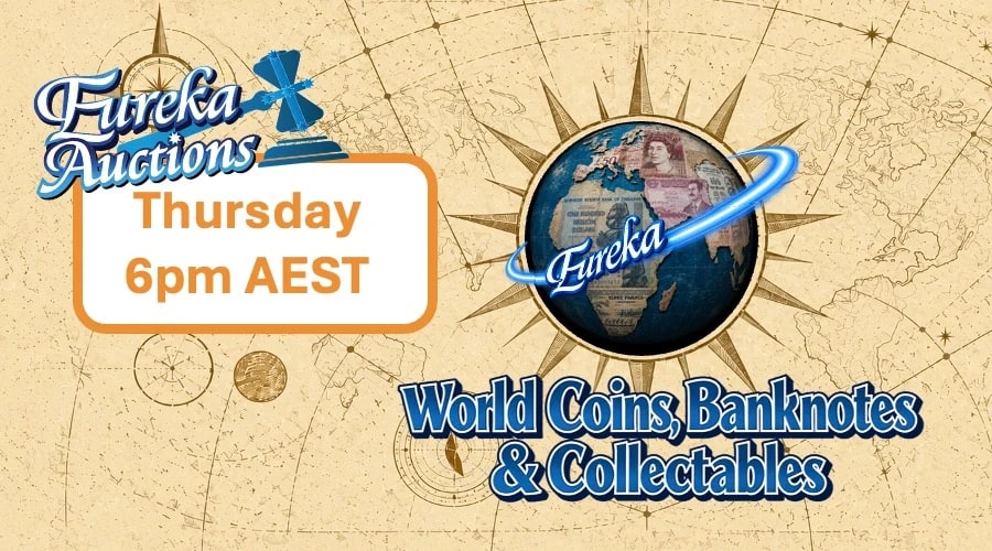 Eureka Auctions LIVE - Around the World in 80 Lots! eBay : 6pm Thurs 10th Sep AEST