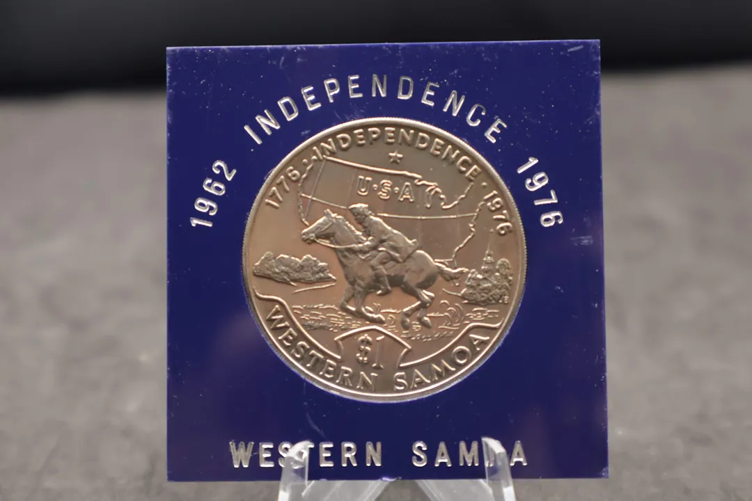 Lot 36 — 1976 Western Samoa One Tala commemorative coin