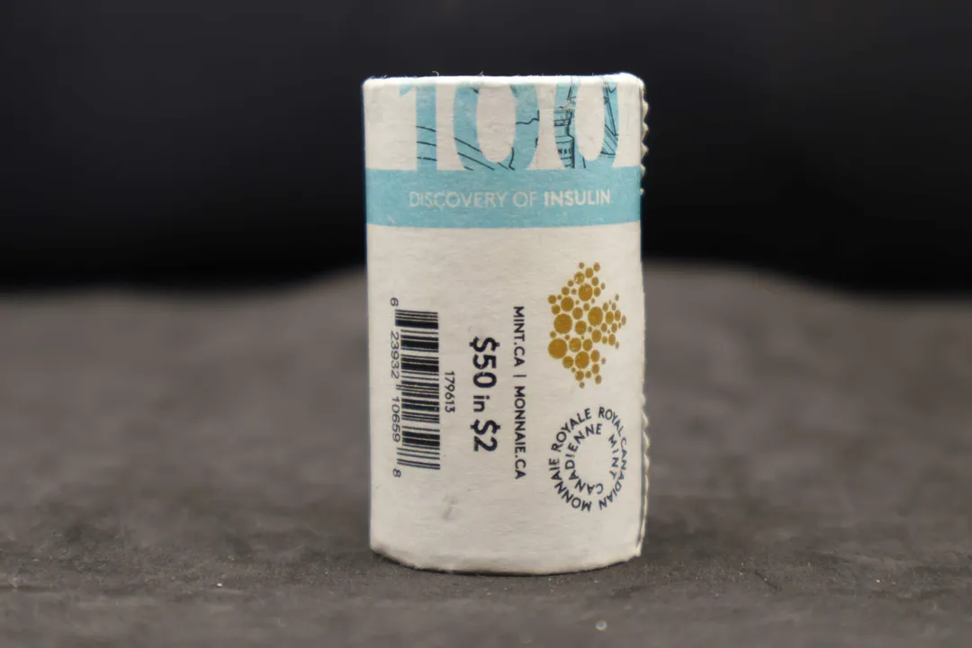 Lot 4 — Canada 2001 $2 Discovery of Insulin Coin Roll – 25 Coins