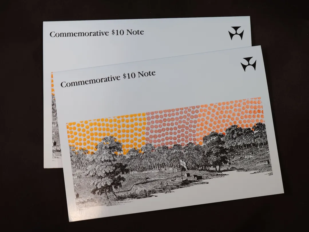 Lot 32 — $10 1988 Bicentennial Folders First Prefix AA00 Consecutive Pair