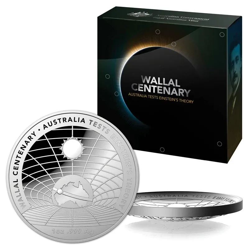 Lot 16 — 2022 Wallal Centenary - Australia Tests Einstein's Theory Domed Silver Proof Coin