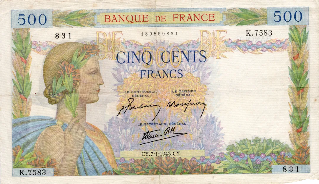 Lot 48 — France 1943, 500 Francs
