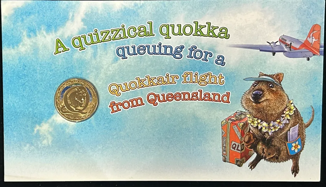 Lot 32 — 2016 $1 'Q is for Quokka' coin in card (PNC missing cover)