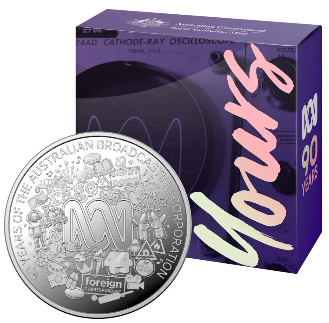 Lot 15 — 2022 $1 'Yours for 90 Years' ABC 90th Anniversary Fine Silver Proof Coin