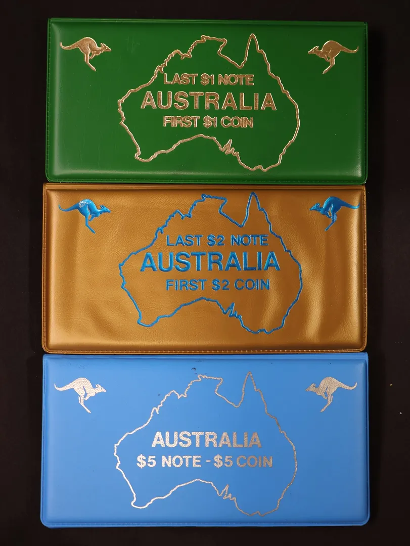 Lot 14 — $1, $2 & $5 Set of 3  Coin & Note Wallets